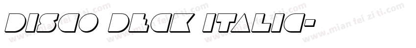 Disco Deck Italic字体转换